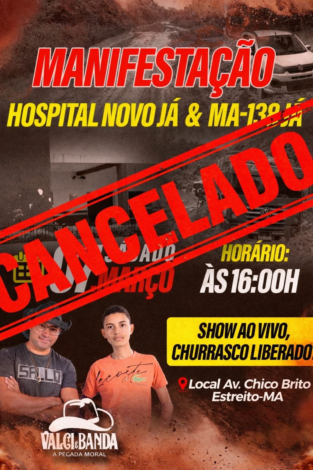 Bomba Relógio no Centro. Manifestação e Barrada por risco a segurança publica